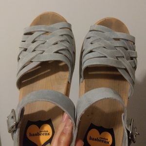 Swedish Hasbeens pale blue size 39/8-8.5